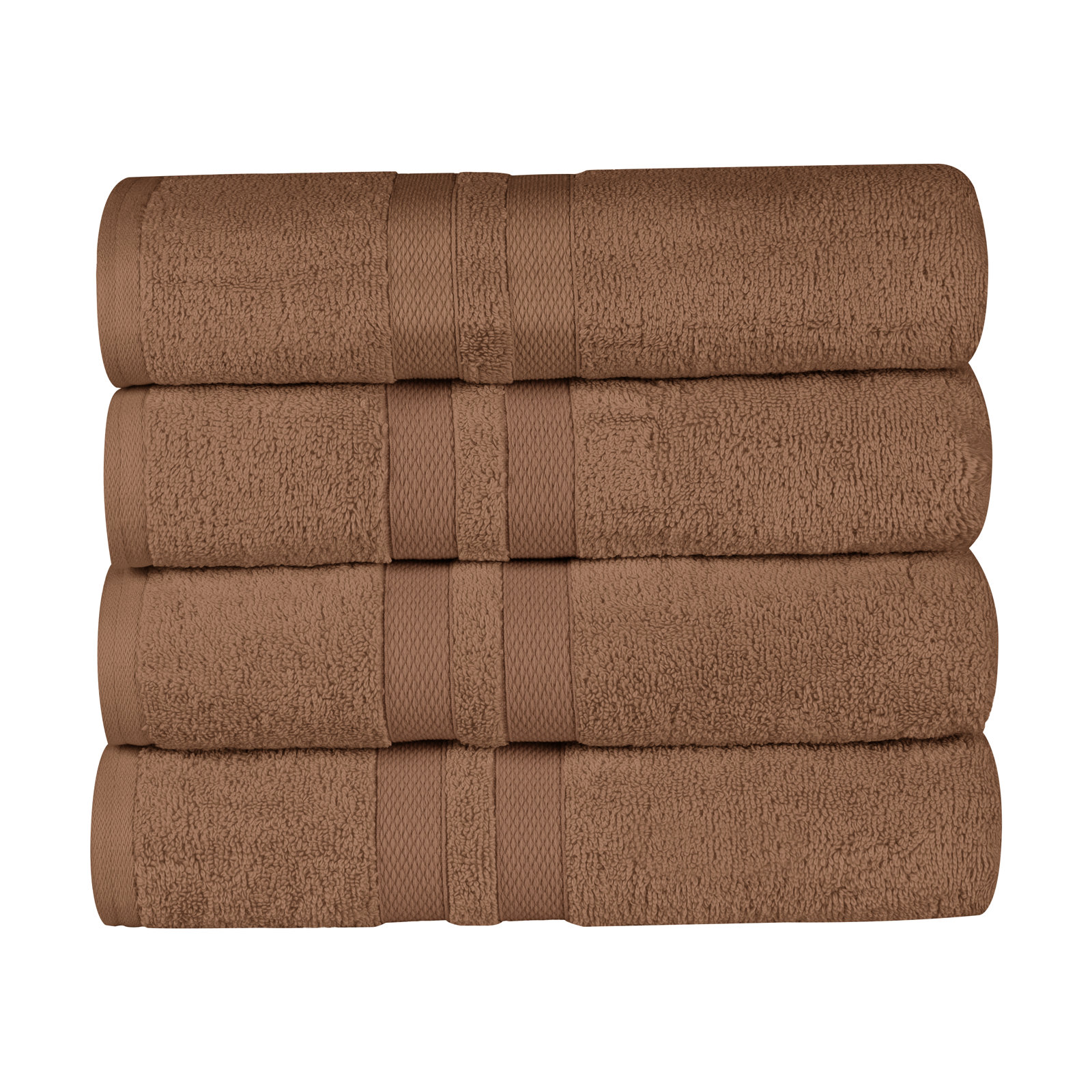 Quick-Drying Cotton Bath Towel Set, Chocolate