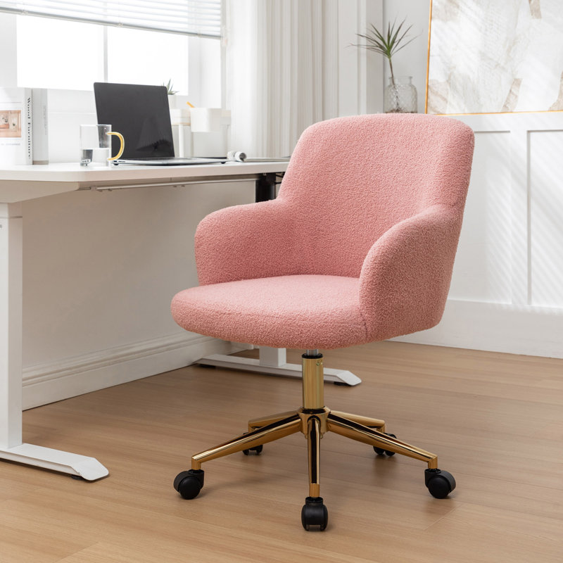Chaise de bureau Dylon Teddy, Rose