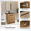 Meuble-lavabo de salle de bain avec lavabo en céramique et rangement à fermeture en douceur-1011086008