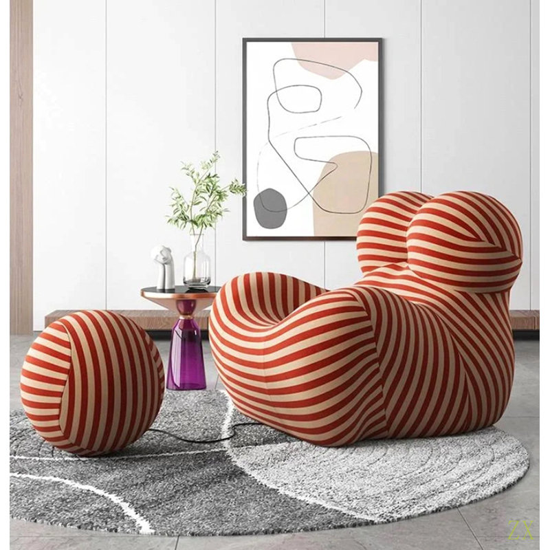 Fauteuil, Polyester rouge