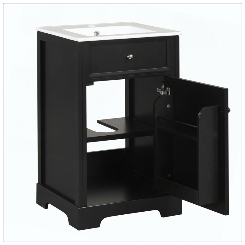 Étagère de rangement pour salle de bain, Black