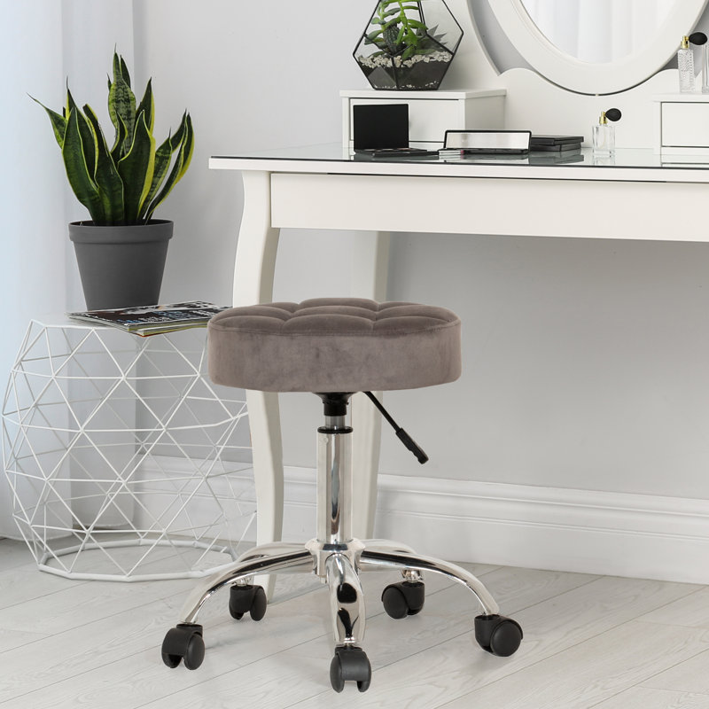 Tabouret de coiffeuse Barlena, Gris