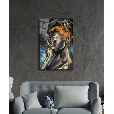 Stunning Decorative Tempered Glass Painting, 23.6 x 35.4 Inches | 100% Tempered Glass, Thickness: 0.16 Inches | Perfect for Home Decor, Modern Aesthetic, and Stylish Wall Art