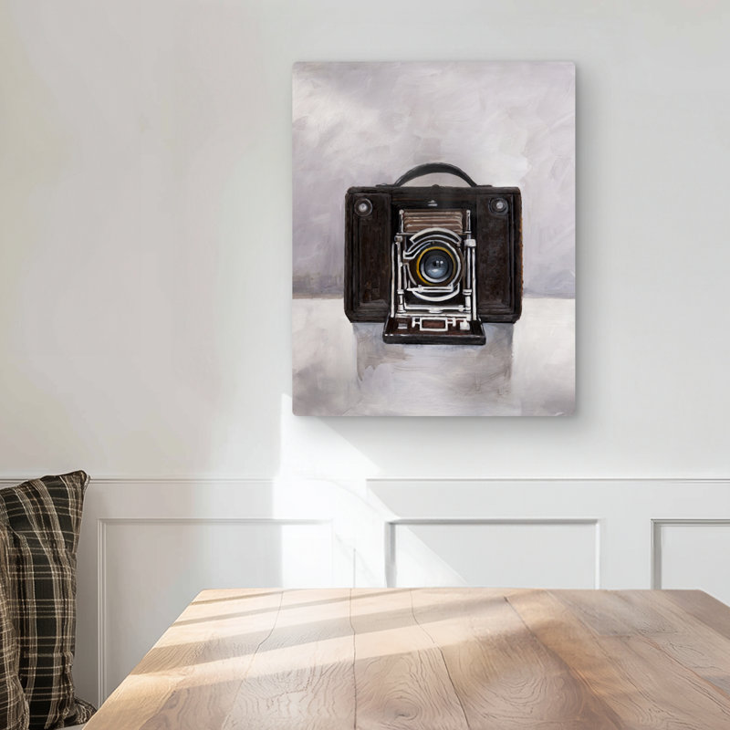 Old Camera - Vintage Object Metal Print for Home Decor