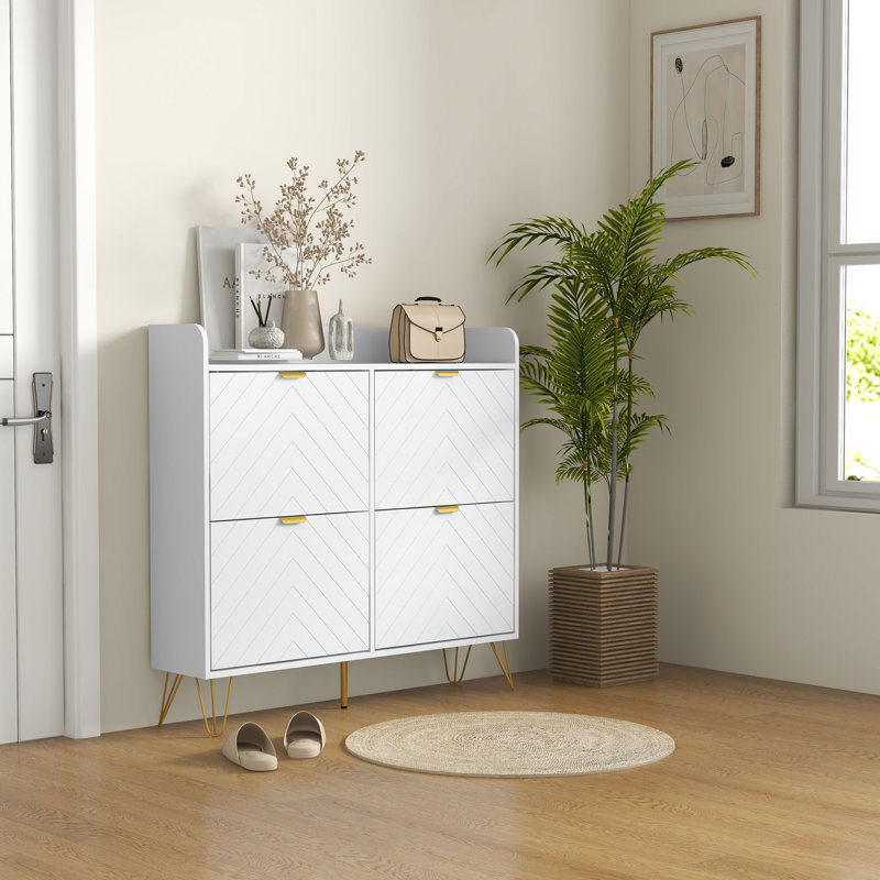 16 Pair Flip Down Shoe Storage