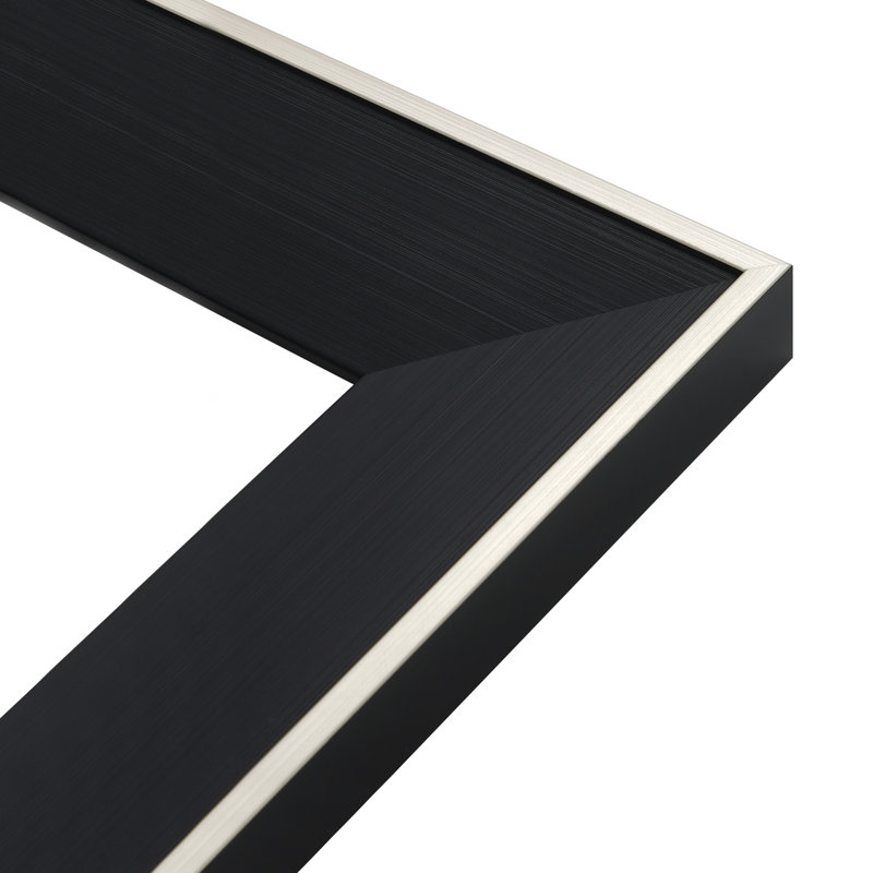 Culberson Plastic Flat Mirror, 64 cm H x 114 cm W, Black