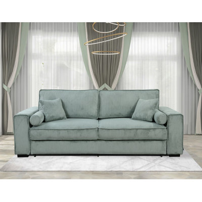 91''Large Sofa Bed With Storage,  3 Seater Couch Furniture, 3-Seat Classic Upholstered Back Sofa  Small Spaces, , , Apartment,