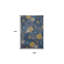 Tapis floral bleu marine 9 pi x 12 pi tissé à la machine