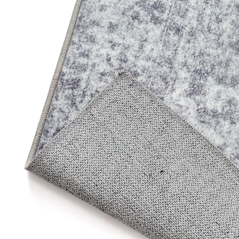 Ladonya Versatile Elegance Machine Washable Area in Light Gray, Rectangle 9' x 12'