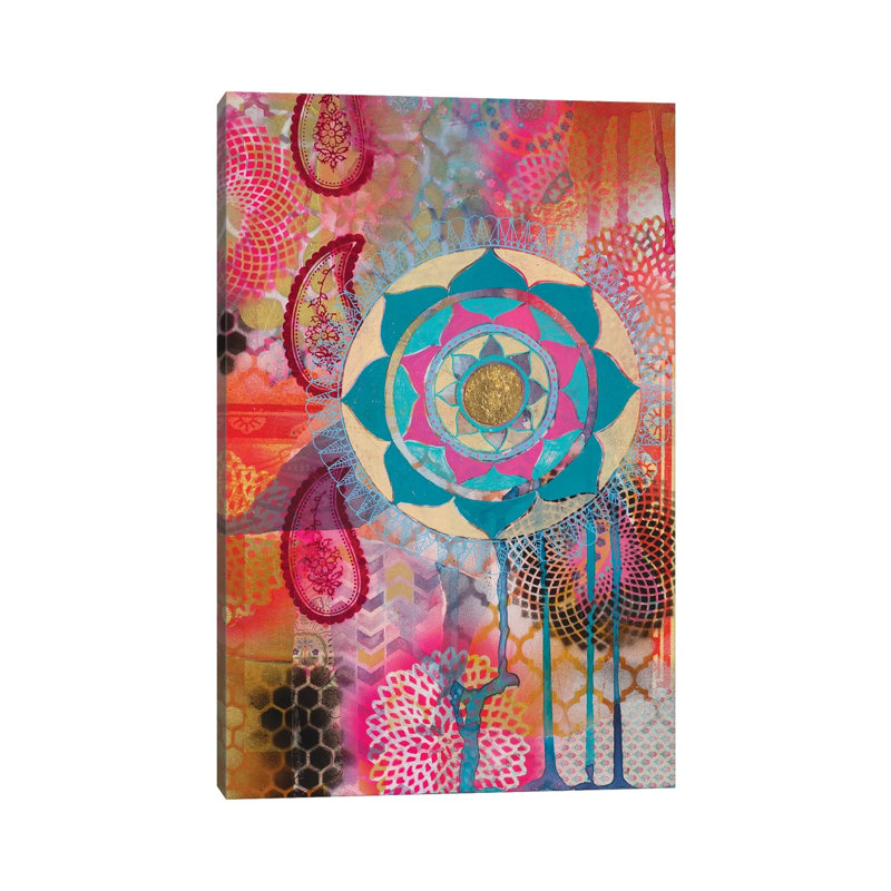 Lotus Flower Paisley I by Faith Evans-Sills - Wrapped Canvas Gallery-Wrapped Canvas Giclée, 12" H x 8" W, Wrapped Canvas