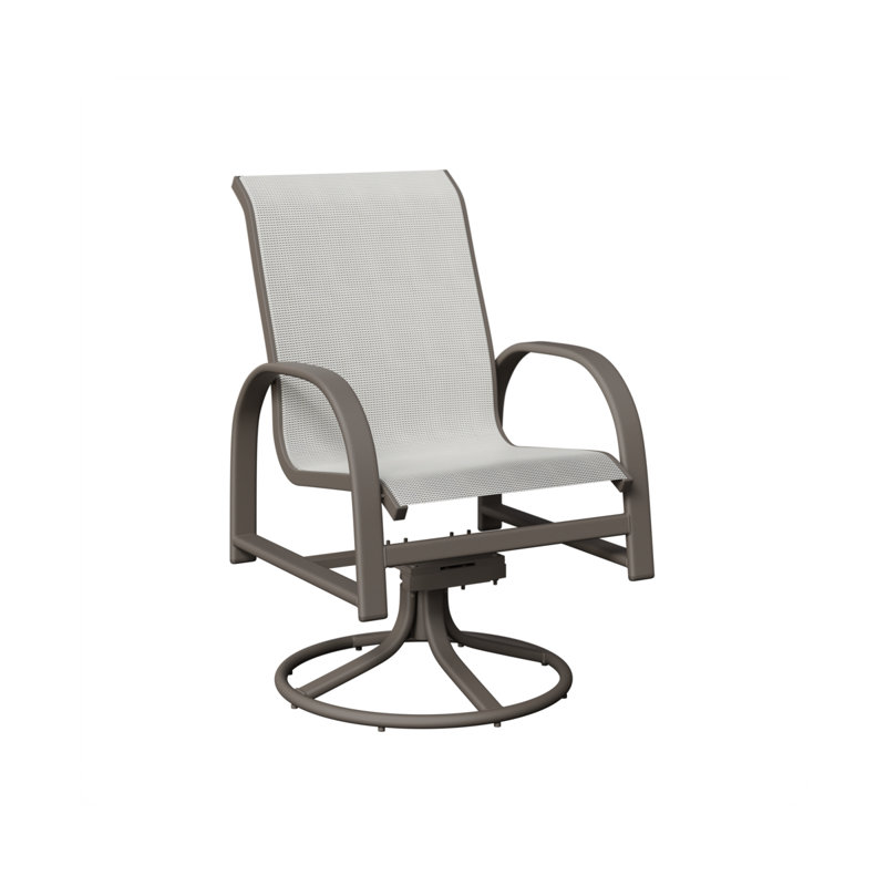 Chaise berçante pivotante en aluminium graphite Amma avec tissu noir luxueux, Noir luxe, Aluminium graphite