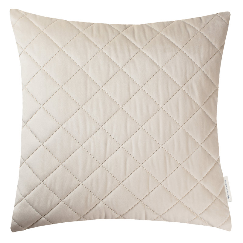 Geometric Square Cushion Cover, Beige