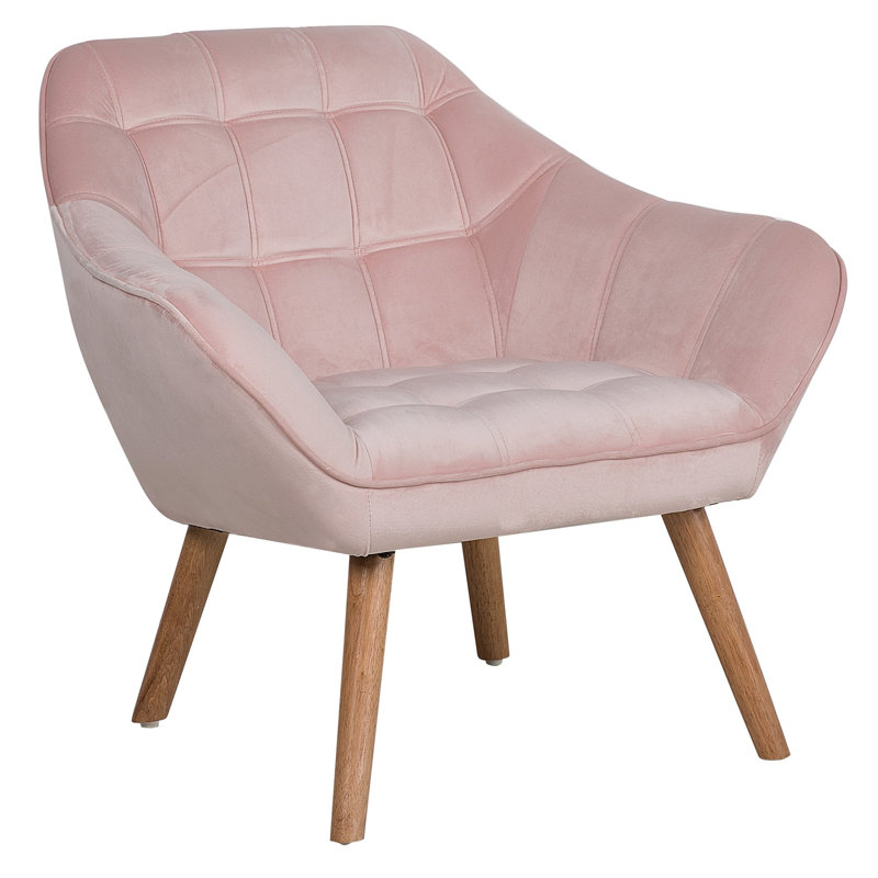 Zariah Velvet Armchair, Pink