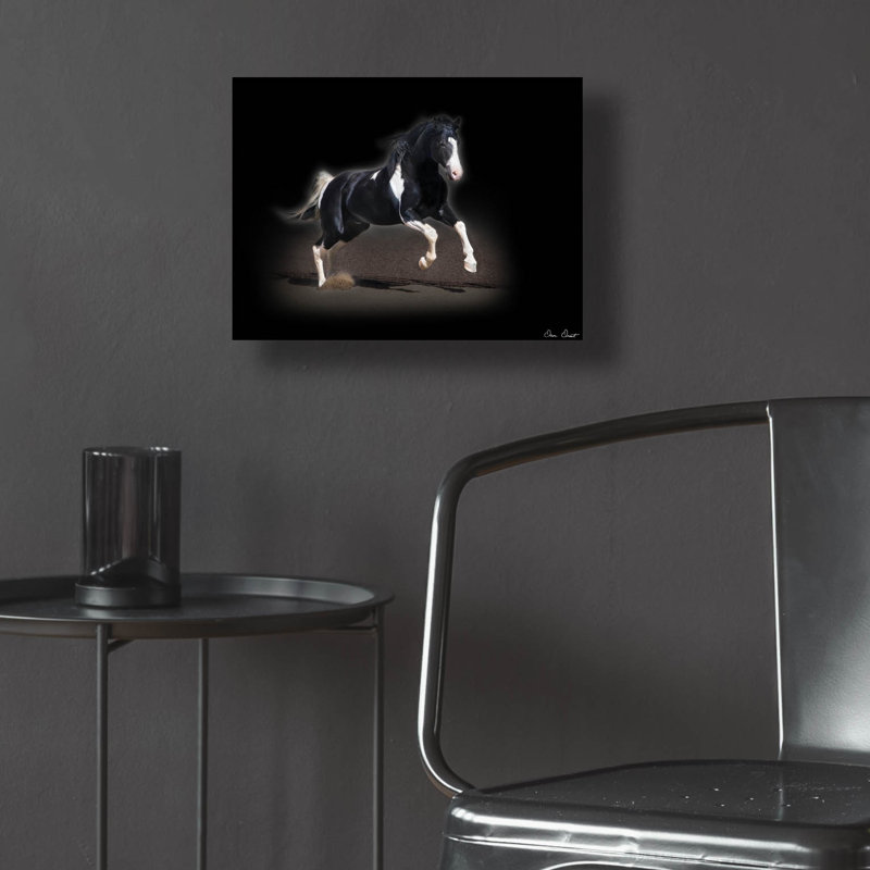  «Horse Portrait 8» par David Drost, art mural en verre acrylique, 16 po x 12 po