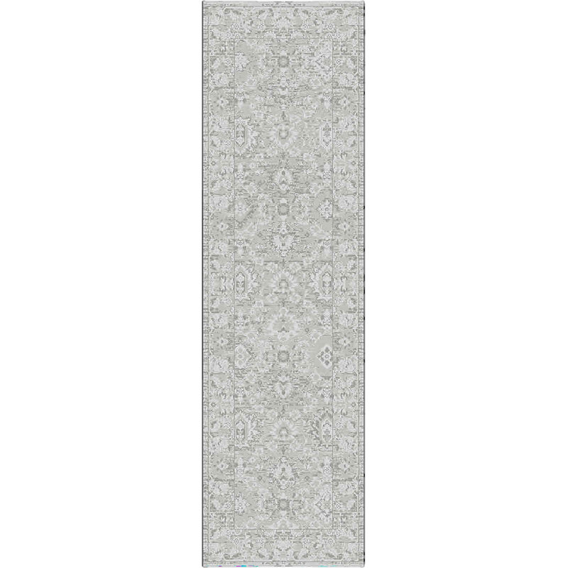 Gadberry 17553-990 GRIS / GRIS FONCÉ, Tapis de couloir 2 pi 2 po x 7 pi