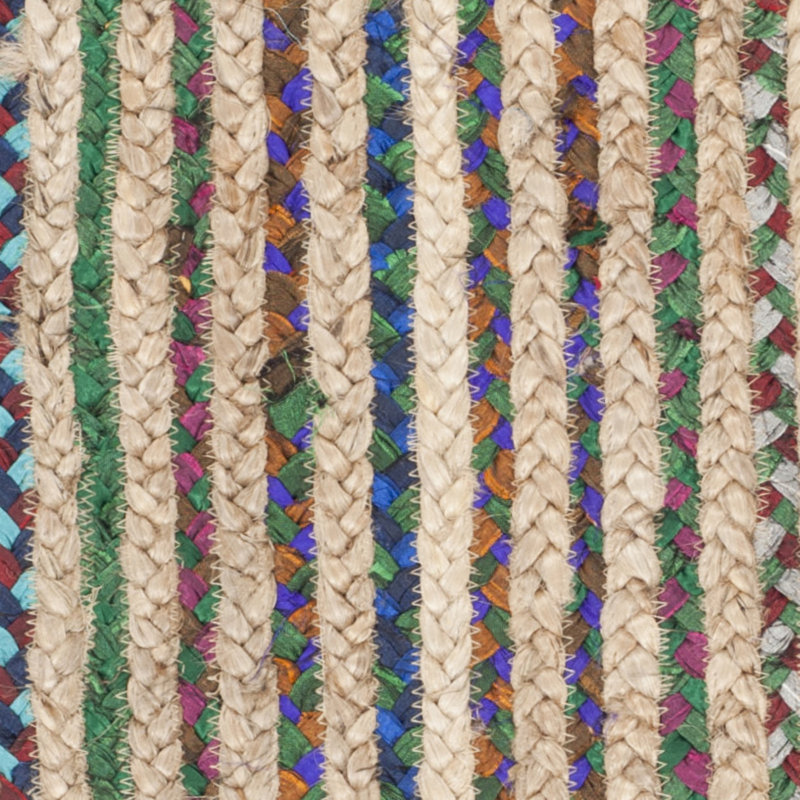 Cape Cod Multicolor Oval Flat Woven Jute Rug