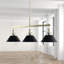 Luminaire suspendu linéaire à 3 lumières pour îlot de cuisine Weatherford-957329894-970020805