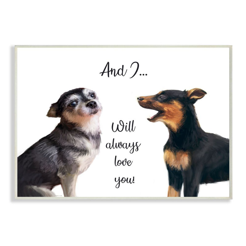 Reproduction d’art graphique « will always Love You romantic Dog Serenade » par Ziwei Li-impression