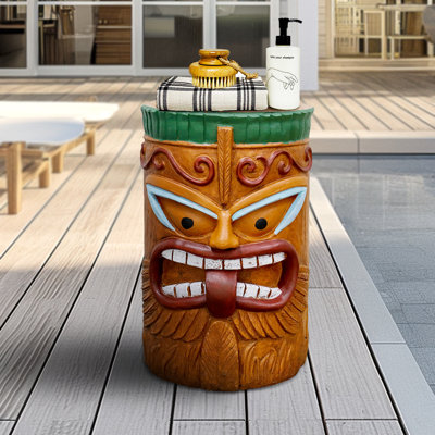 Grande statue Tiki, table d'appoint d'extérieur Tiki Hawaii, table Tiki pour la maison