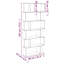 Loriner 192cm H x 80cm W Step Bookcase-1817447360