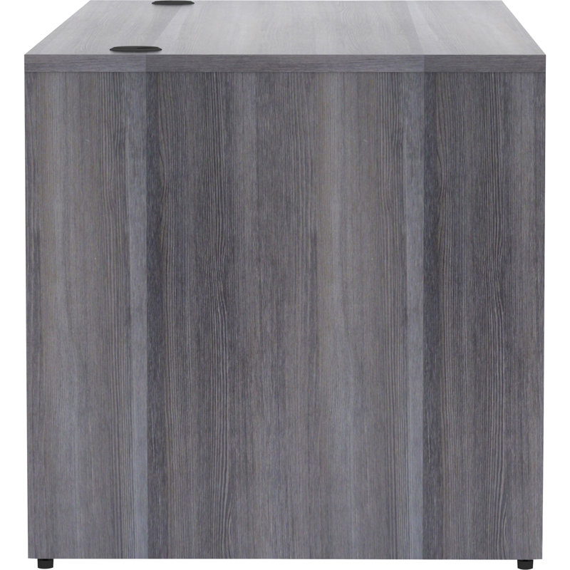 Weathered Charcoal Laminate 66" Rectangular Desk Shell