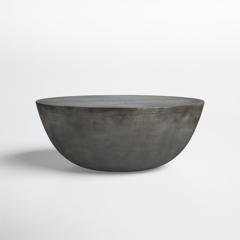 Hobbs Drum Coffee Table, Antique Nickel