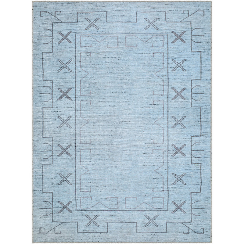 Becki Owens X Livabliss Casita Machine Woven Rug, Blue, Rectangle 6'7" x 9'