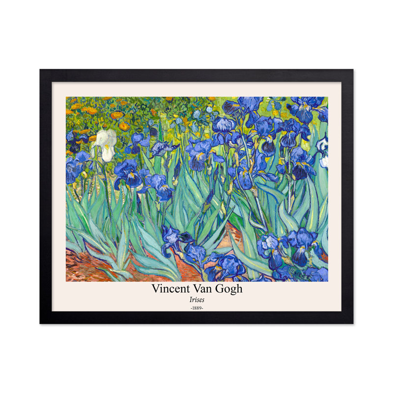 Van Gogh - Iris n ° 2, Black Framed, Poster, 18"H x 24"W