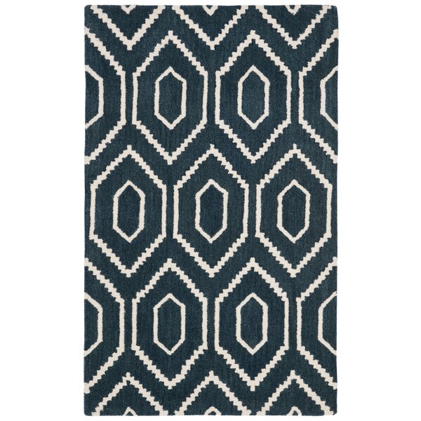 Wrought Studio Forsberg Hand Tufted Wool Geometric Rug | Wayfair