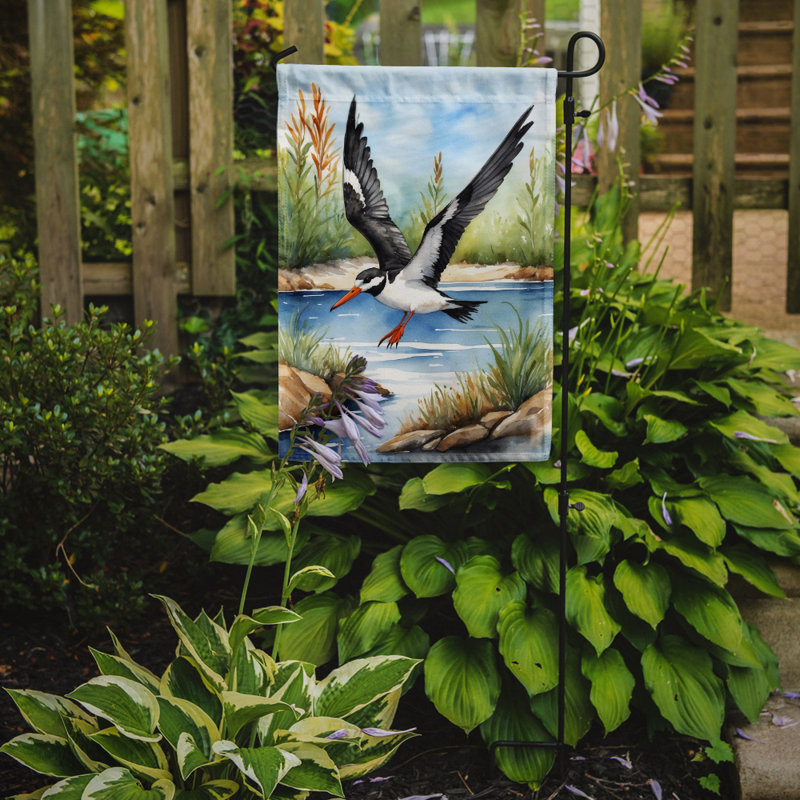 Drapeau de jardin Surfbird Bird, Écumoire noire 1