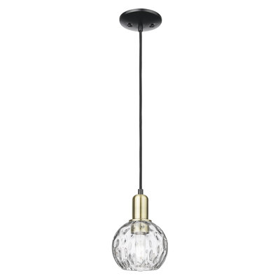 Arcadia - Athens Water Glass - 1 Light Cord Hung Mini Pendant