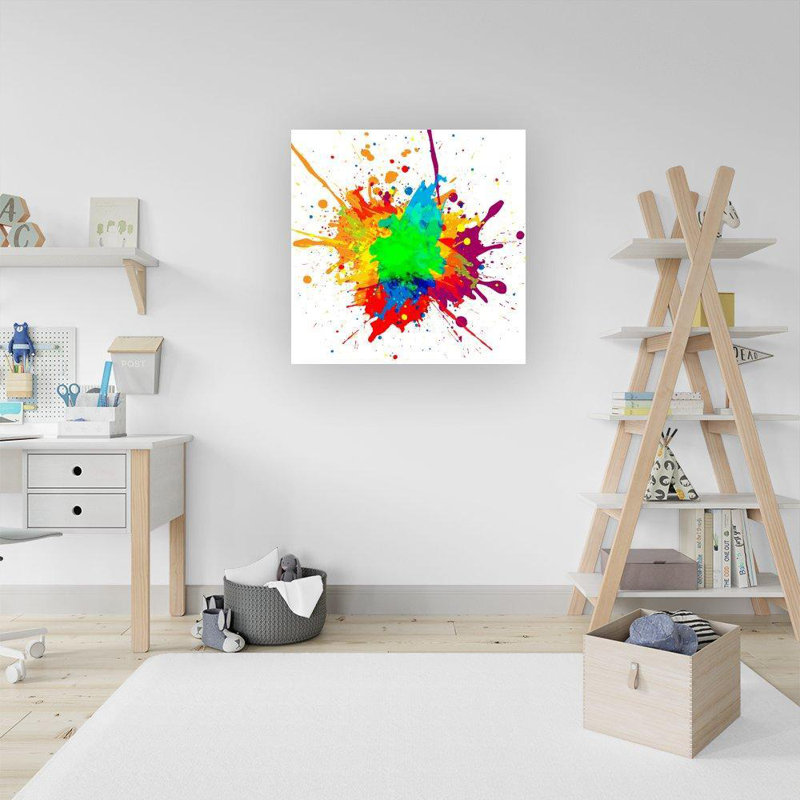 Paint Splash! - Wrapped Canvas Print, 16cm H x 16cm W x 3.8cm D