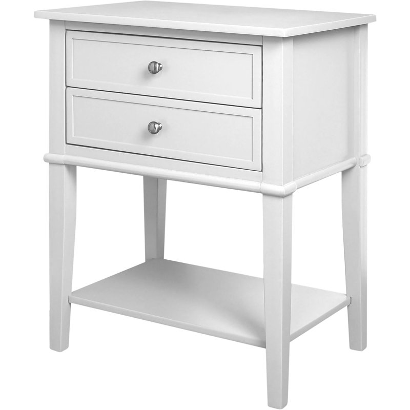Jesse End Table, Cream/Antique White