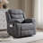 37" Wide Modern Polyester Blend Soft Backrest Manual Recliner with Massage & Heating Function Gray-1271586354