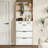 Shoe Storage Cabinet With 3 Doors 2 Drawers - Modern And Functional Large Space Adjustable Shelves Doors,-578607892
