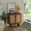 Buffet décoratif 2 portes en rotin avec buffet