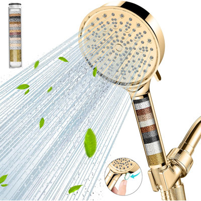 Filtered Shower Head With Handheld, 6 Spray Modes, Water Purifier Filters, For Soft Water And Healthy Skin
