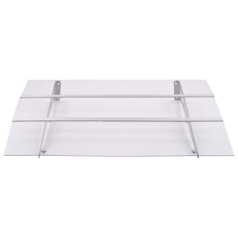 Dakota Fields 90cm D Glass Clear Cover Retractable Door / Window Awning, 47.24Cm H x 120Cm L x 90Cm W