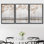 Ensemble de 3 reproductions sur toile