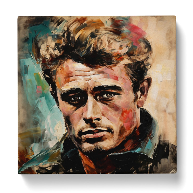 James Dean Abstract Expressionism - Wrapped Canvas, 50cm H x 50cm W x 3cm D