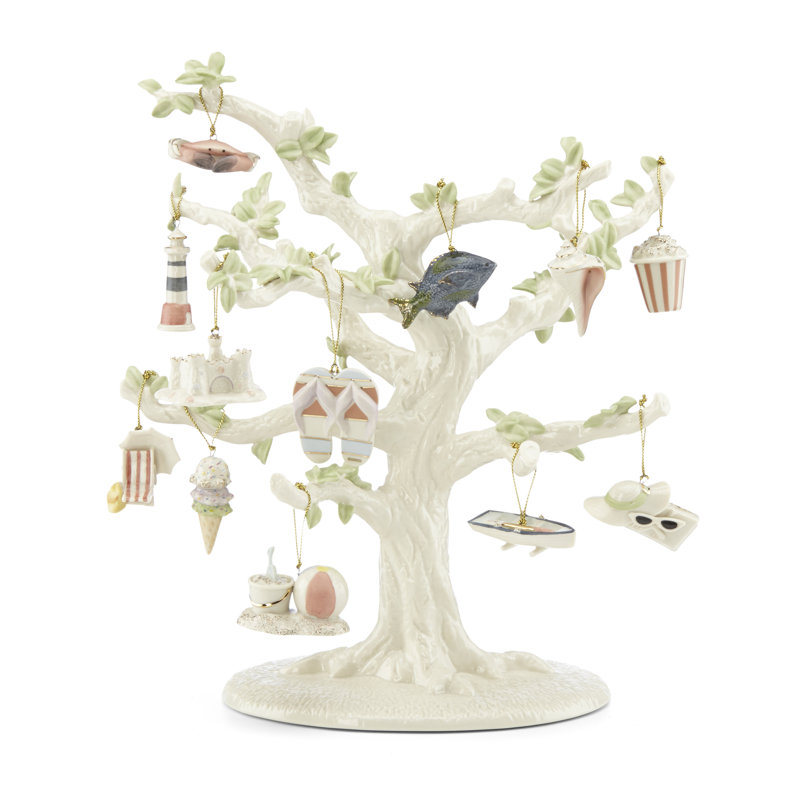 ORNAMENT TREES Summer 12-Piece Mini Ornament & Tree Set