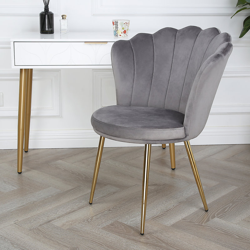 Daisy - Velvet Chair with Back-Rest, Grey