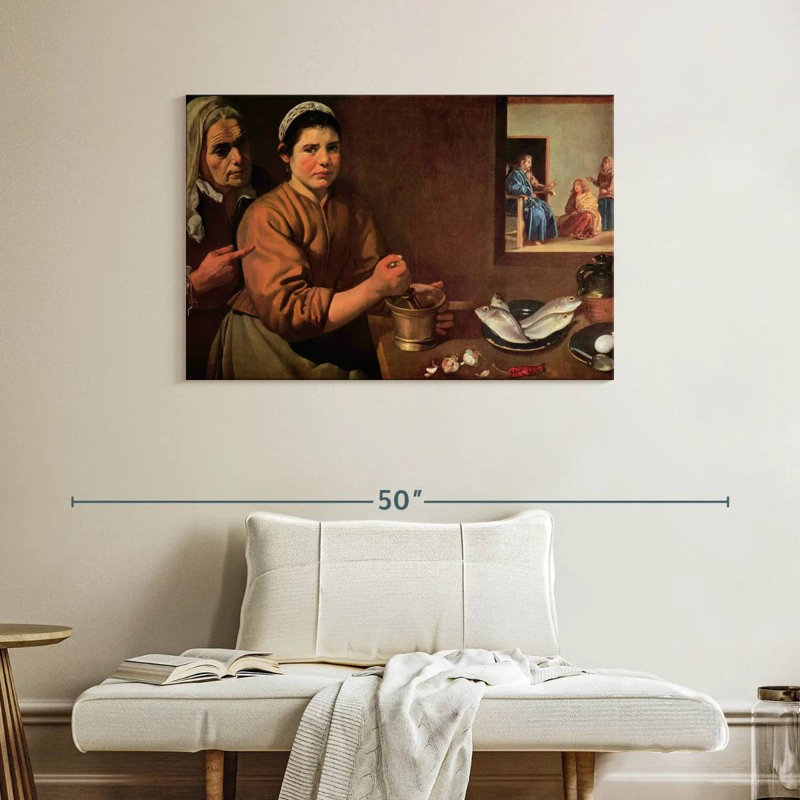Christ dans la maison de Marie-Marthe, H 26 po x l 39 po