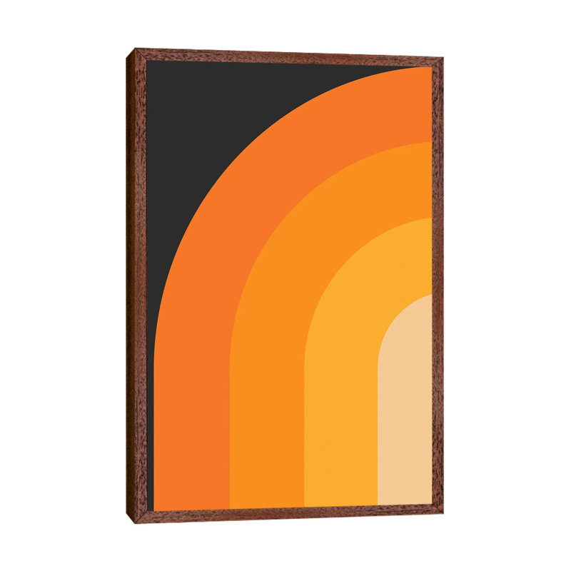 Print on Canvas, 66.04 cm H x 45.72 cm W, Brown Framed, Red/Grenadier/Orange