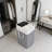 Two-Piece Set, Large Capacity 75L Foldable Laundry Hamper With Handles, Modern Grey Lantern Design Fabric Clothes Storage Bin, Breathable And Moisture-Resistant