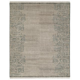 Bloom Rug: Decorator Hand Knotted Rug in Natural/Green