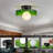 Vintage Glass Light Ceiling Light Mid-Century Modern Flush Mount Light Fixtures-110440212