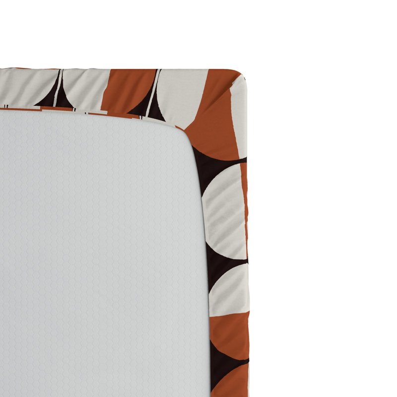 Microfiber Geometric Fitted Sheet, Full Fitted Sheet