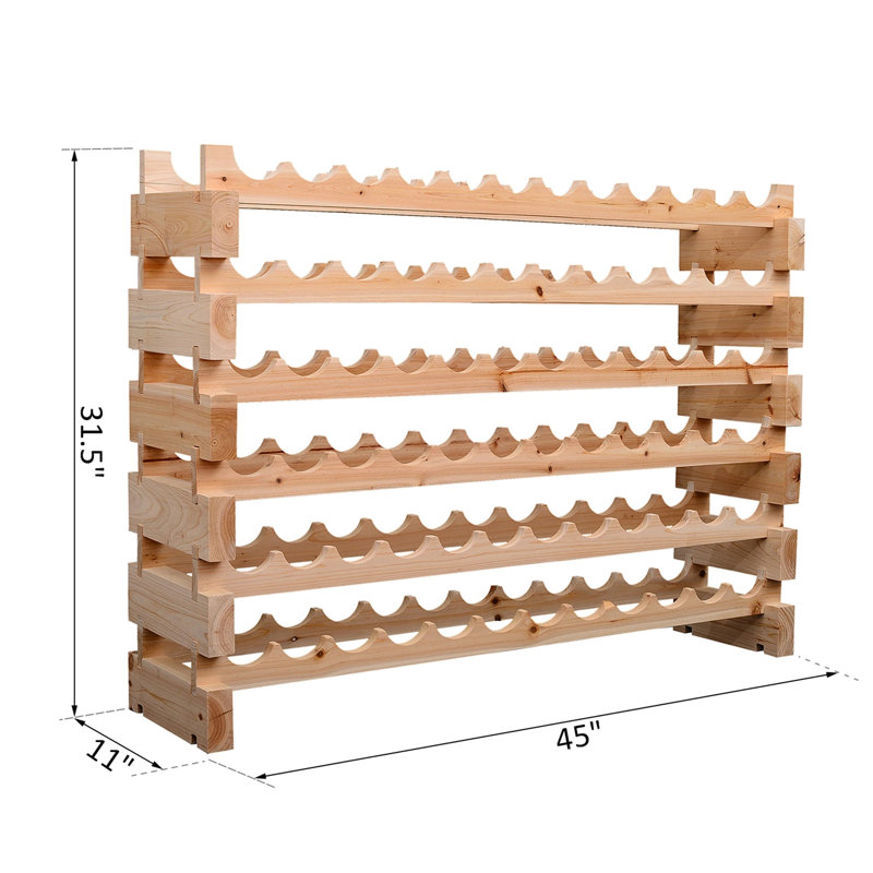 Freestanding Stackable Wine Rack 72 Bottle Rack