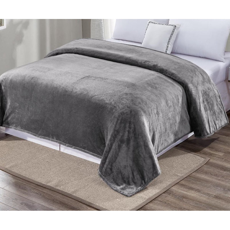  Couverture ultra moelleuse Lushelegance, Simple, Gris